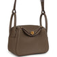 Mini Lindy II Etoupe Clemence Gold Hardware