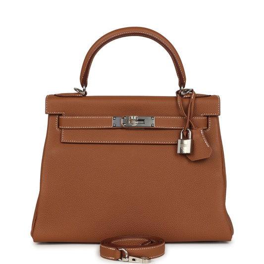 Kelly Retourne 28 Gold Togo Palladium Hardware