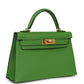 Kelly Sellier 20 Vert Yucca Epsom Gold Hardware