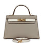Special Order (HSS) Kelly Sellier 20 Gris Tourterelle and Nata Chevre Gold Hardware