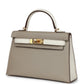 Special Order (HSS) Kelly Sellier 20 Gris Tourterelle and Nata Chevre Gold Hardware