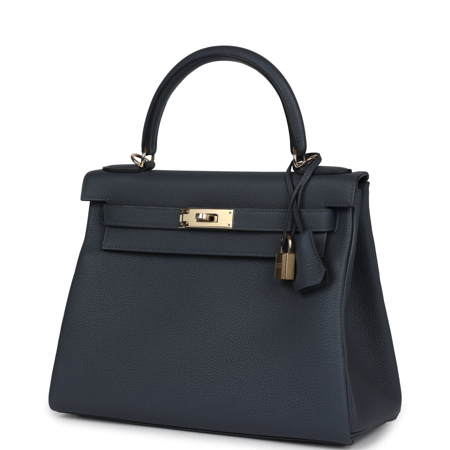 Kelly Retourne 28 Gris Misty Togo Permabrass Hardware