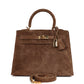 Vintage Kelly Sellier 25 Brown Doblis Gold Hardware