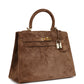 Vintage Kelly Sellier 25 Brown Doblis Gold Hardware