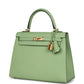 Kelly Sellier 25 Vert Criquet Epsom Gold Hardware