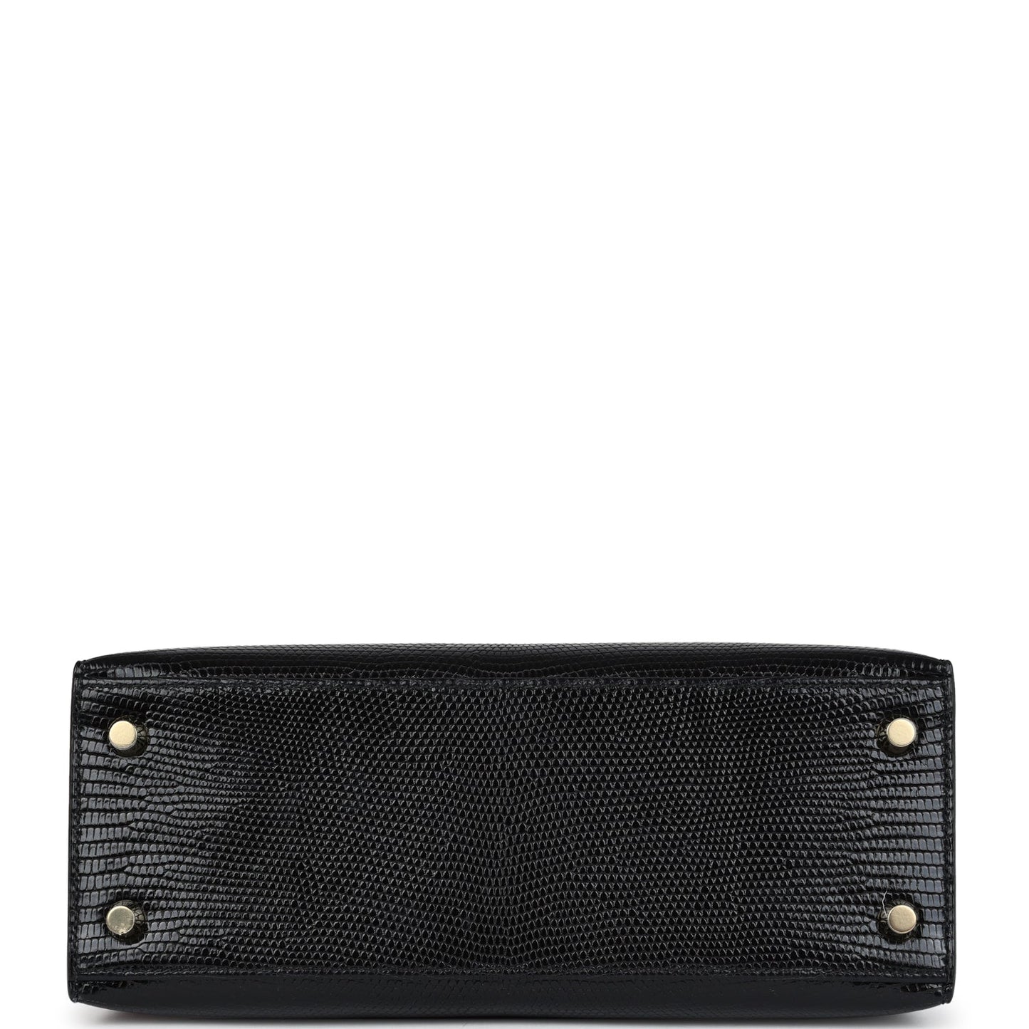 Kelly Sellier 25 Black Varanus Niloticus Lizard Gold Hardware