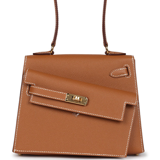 Kelly Sellier en Desordre 20 Gold Epsom Gold Hardware