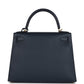Kelly Sellier 28 Bleu Indigo Epsom Gold Hardware