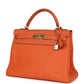 Vintage Kelly Retourne 32 Orange Togo Gold Hardware