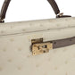 Special Order (HSS) Kelly Sellier 20 Beton and Gris Tourterelle Ostrich Permabrass Hardware