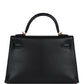 Kelly Sellier 20 Black Chevre Mysore Gold Hardware