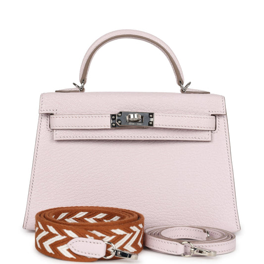 Kelly Sellier 20 Mauve Pale Chevre Palladium Hardware