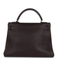 Vintage Kelly Retourne 32 Marron Fonce Fjord Gold Hardware