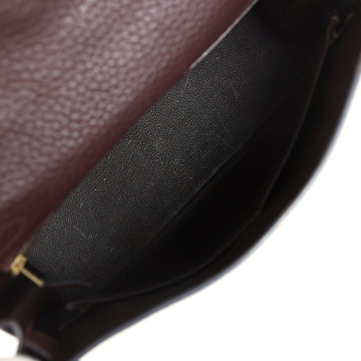 Vintage Kelly Retourne 32 Marron Fonce Fjord Gold Hardware