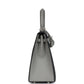 Special Order (HSS) Kelly Sellier 25 Black and Gris Mouette Epsom Brushed Gold Hardware