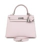 Kelly Sellier 25 Mauve Pale Epsom Palladium Hardware