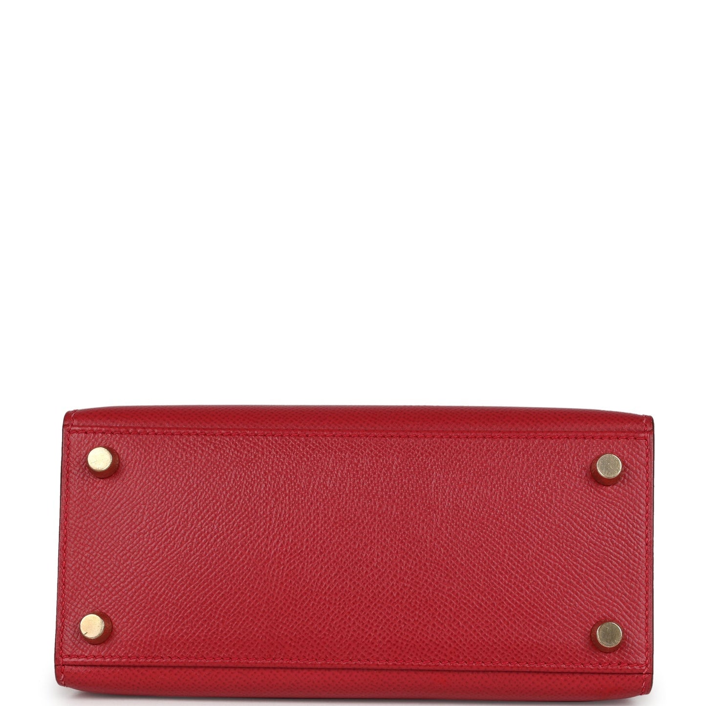 Vintage Kelly Sellier 20 Rouge Vif Courchevel Gold Hardware