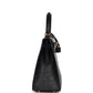 Kelly Sellier 25 Black Ostrich Gold Hardware