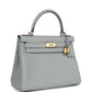 Kelly Retourne 28 Bleu Glacier Togo Gold Hardware