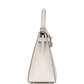 Kelly Sellier 28 Gris Pale Epsom Palladium Hardware