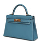 Kelly Sellier 20 Blue Jean Epsom Gold Hardware