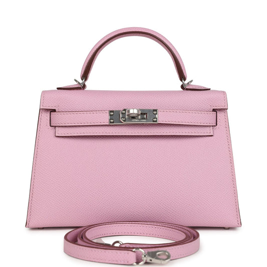 Kelly Sellier 20 Mauve Sylvestre Epsom Palladium Hardware