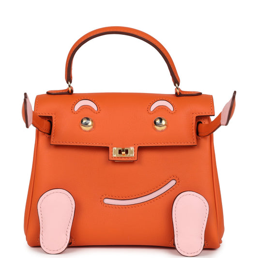 "Quelle Idolle" Kelly Doll Orange and Rose Sakura Swift Gold Hardware