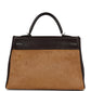 Vintage Kelly Retourne 35 Ebene Evercalf and Blond Troika Palladium Hardware