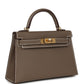 Kelly Sellier 20 Etoupe Epsom Gold Hardware