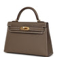 Kelly Sellier 20 Etoupe Epsom Gold Hardware