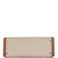 Vintage Kelly Sellier 32 Gold Courchevel and Ecru-Beige Toile H Canvas Gold Hardware