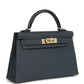 Kelly Sellier 20 Gris Misty Epsom Permabrass Hardware