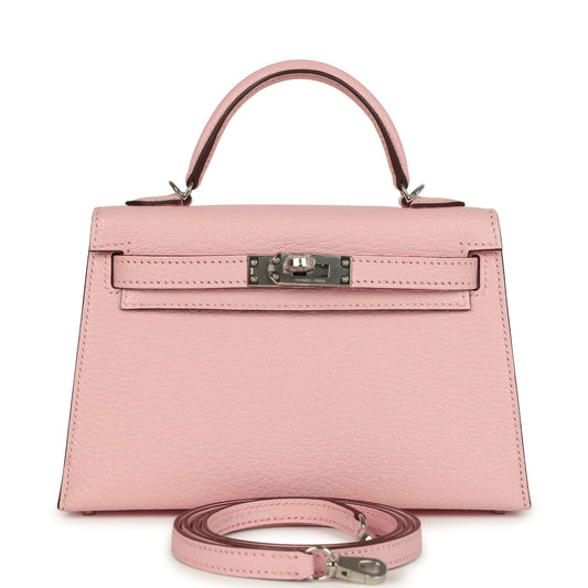 Kelly Sellier 20 Rose Sakura Chevre Mysore Palladium Hardware