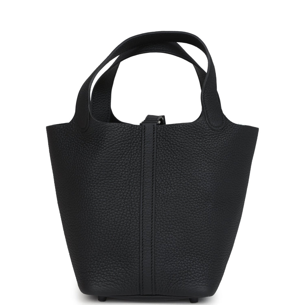 Picotin Lock 18 Monochrome Black Clemence Black Hardware