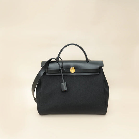 Hermes Noir Herbag Zip 31 Retourne Vache Hunter