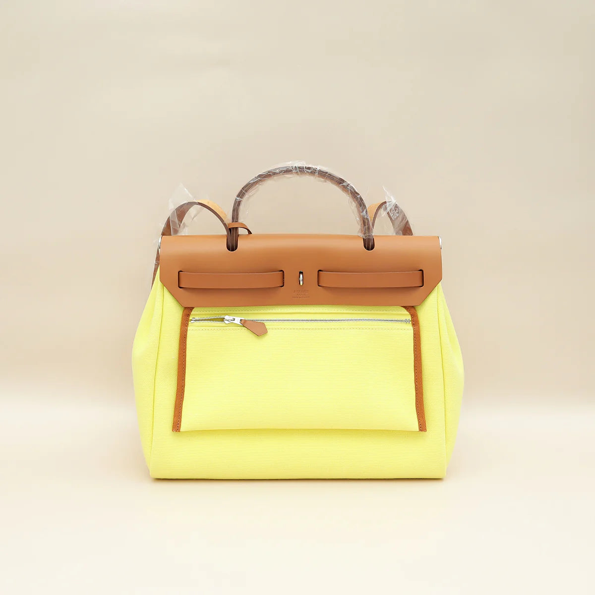Hermes Bicolor Herbag Zip 31 Retourne Vache Hunter Toile