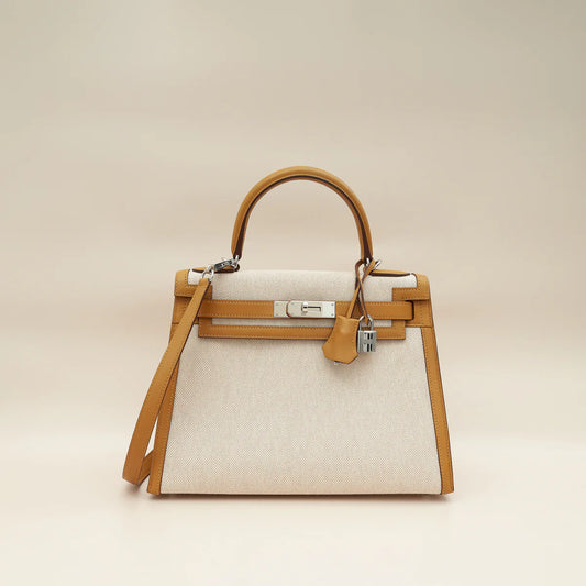 Hermes Bicolor Toile H Swift Kelly Sellier 28
