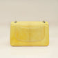 Chanel Yellow Python CC Classic Double Flap Jumbo