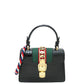 Gucci Shiny Black Alligator Sylvie Mini Top Handle