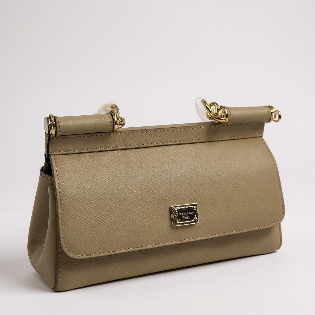 Small Sicily Long Top Handle Bag in Dauphine Leather