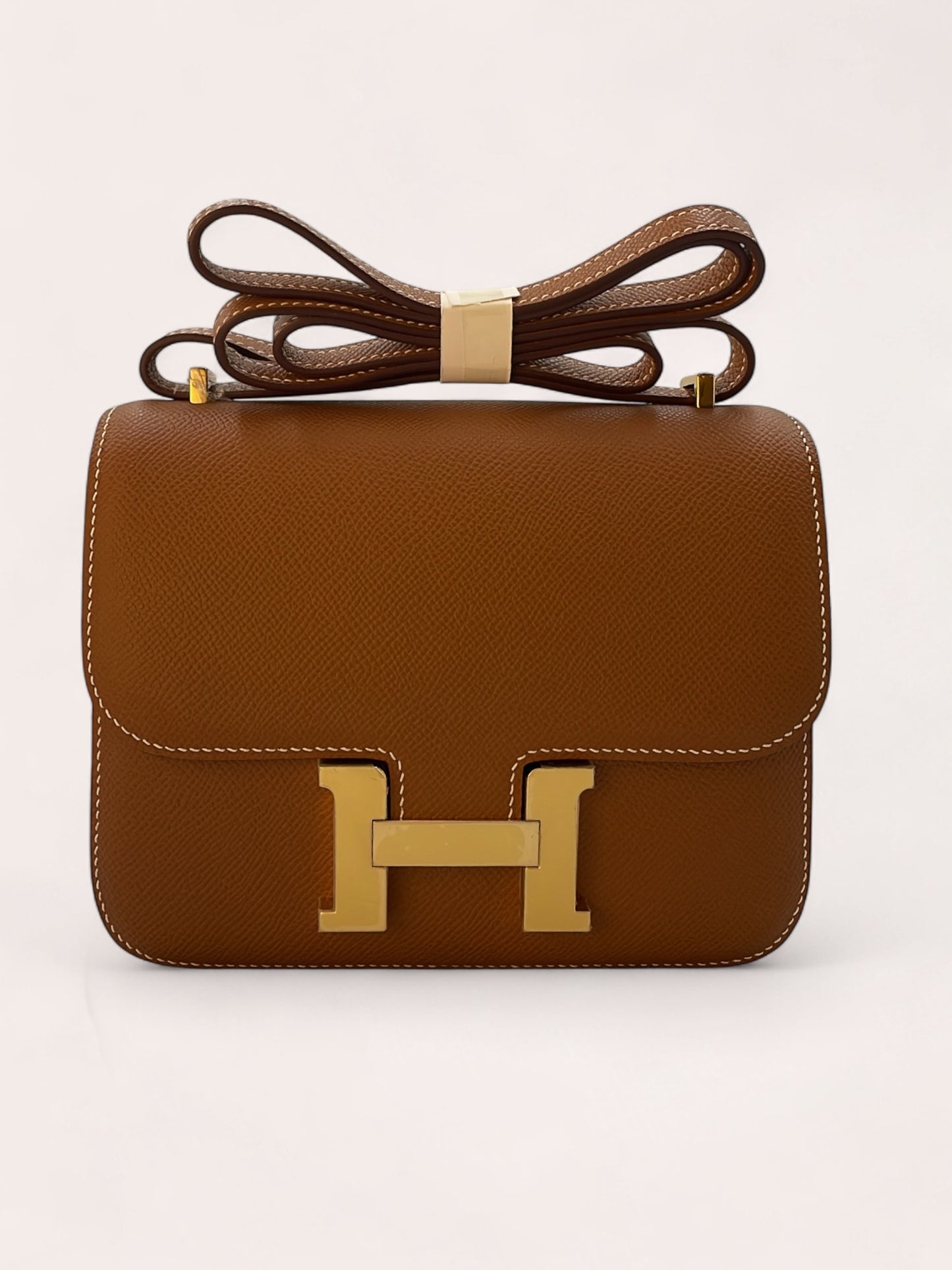 Epsom Constance 18 Gold color Camel Hardware