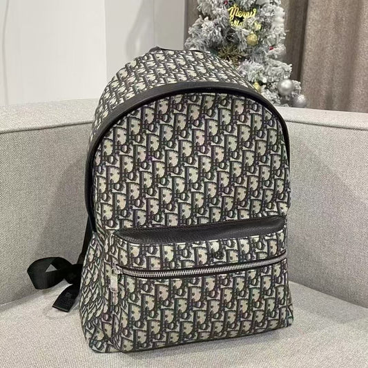 Monogram Canvas Backpack ?€? Classic Black &amp; Beige