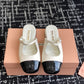 White and Black Sandal