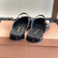 Plain black sandal