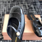 Plain black sandal