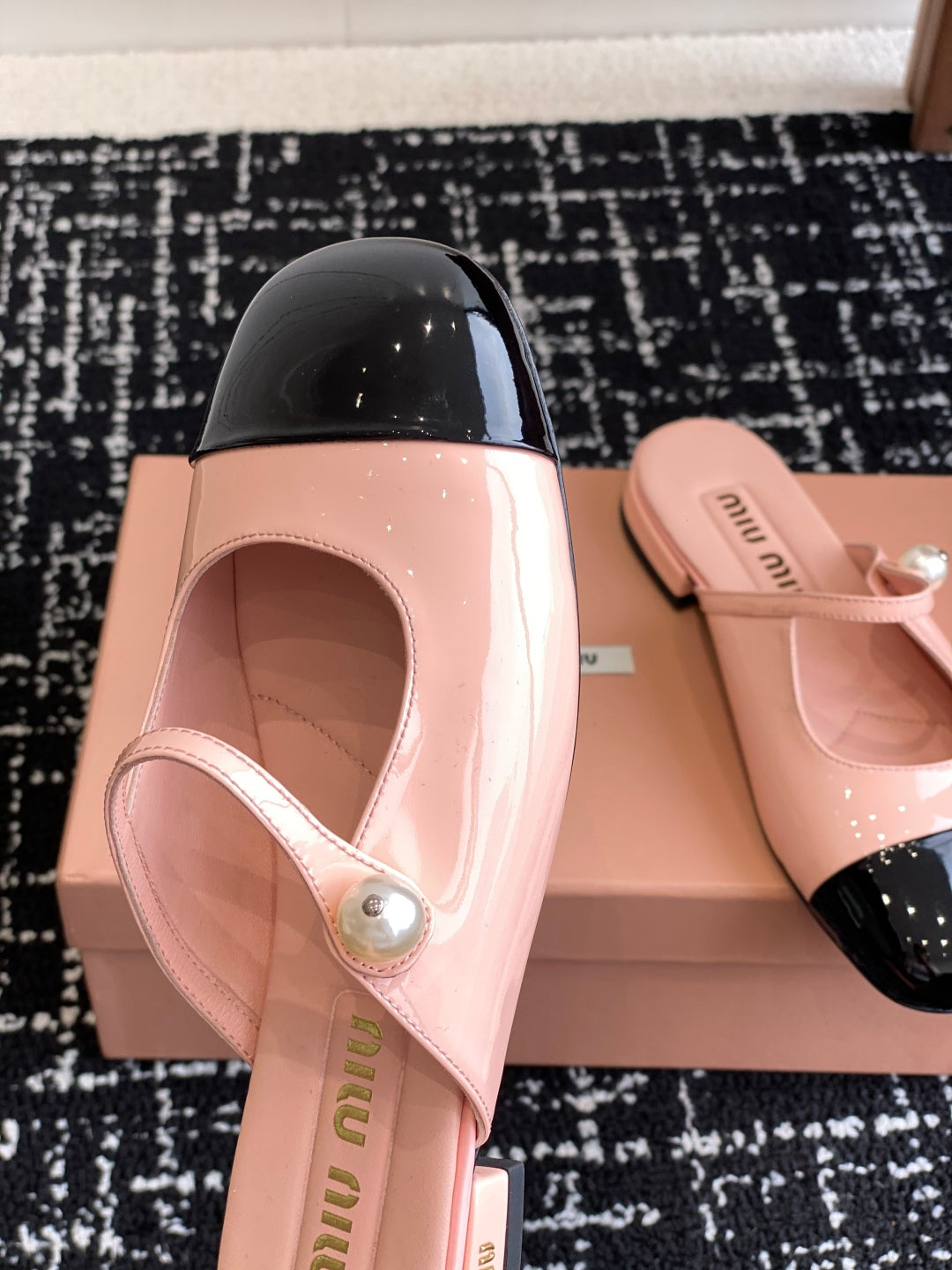 Pink and Black Sandal