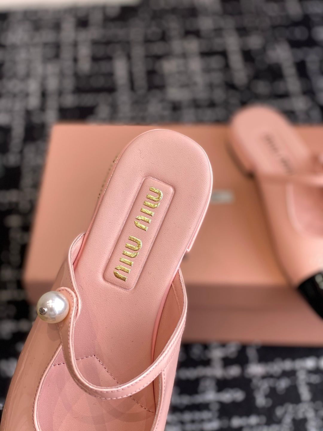 Pink and Black Sandal