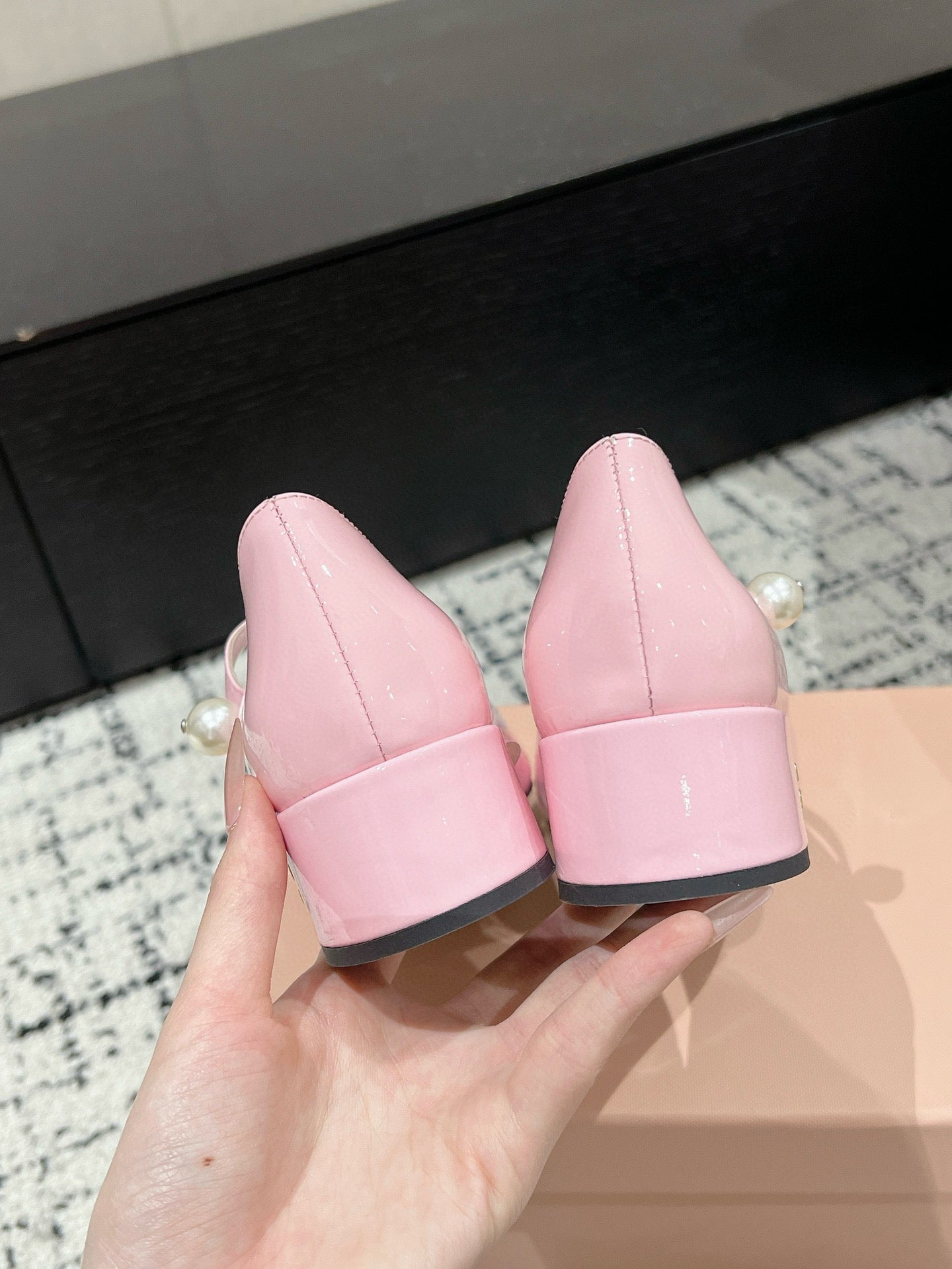 Pink and Black Heels