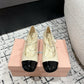 Beige and Black heels