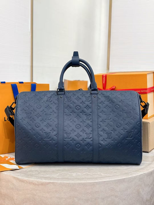 Classic Embossed Travel Duffel Bag